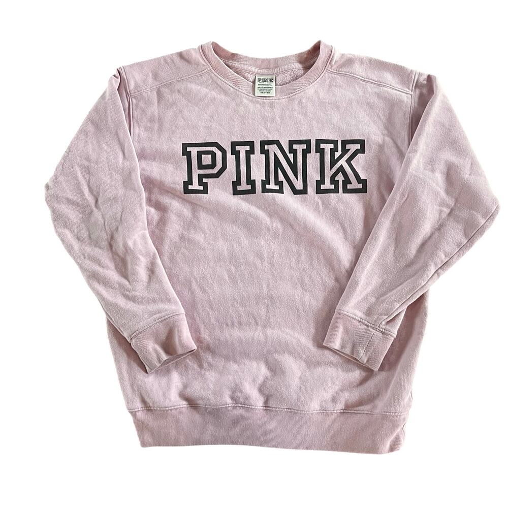 PINK Victoria’s Secret Light Pink Logo Crewneck Sweatshirt | XS